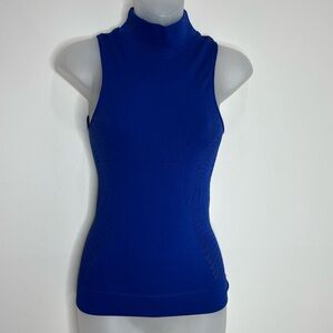 Lululemon Reveal Mock Neck Tank Top Aurora Royal blue size 4 stretch fitted